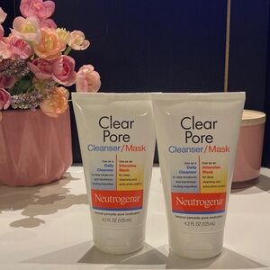 $10 set of 2 🌙 Neutrogena Clear Pore Cleanser & Mask NEW 4.2oz